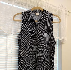 Cupio button up tunic sleeveless dress